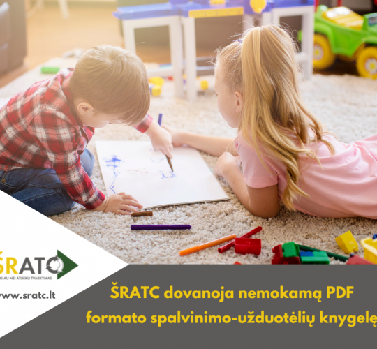 Tarptautinės VAIKŲ GYNIMO dienos proga, ŠRATC dovanoja nemokamą PDF formato spalvinimo-užduotėlių knygelę